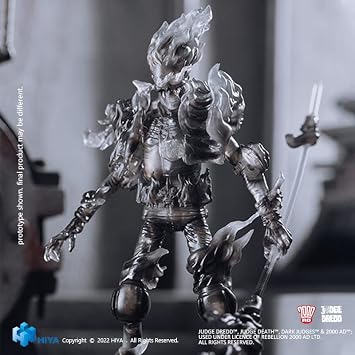 HIYA Toys Judge Dredd: Judge Fire Black & White 1:18 Scale Exquisite Mini Action Figure