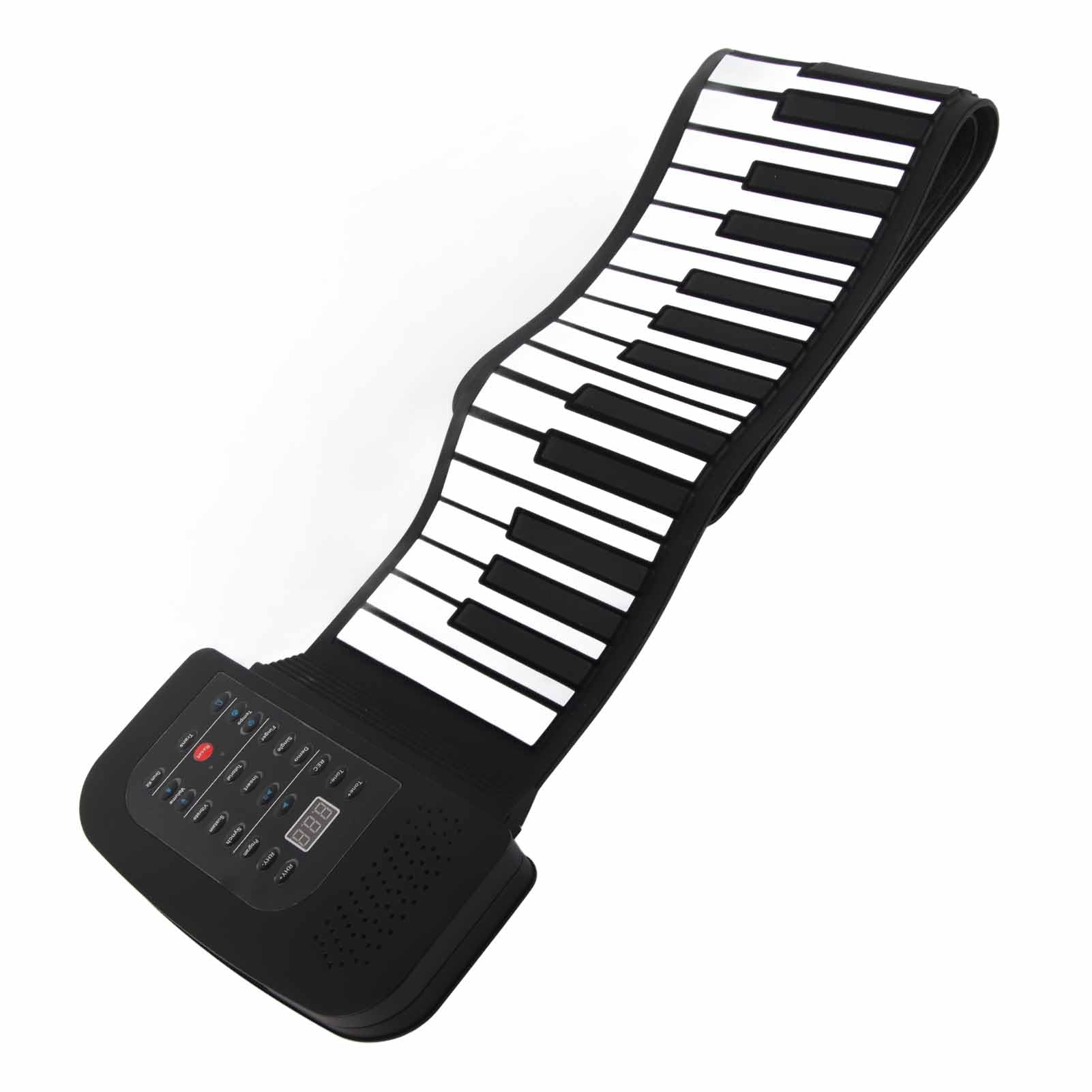 Generic Tastiera di Pianoforte Arrotolabile a 88 Tasti, Regalo Educativo Portatile per Bambini e Principianti, con Batteria Al Litio Ricaricabile e Design Impermeabile, per gli Appassionati di