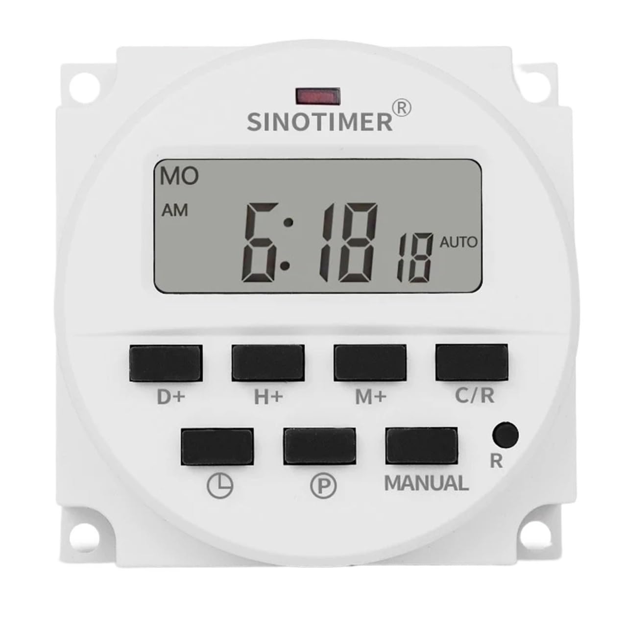 TM618H Salida de Voltaje de Contacto húmedo DC 12V 24V AC 110V 120V 220V 230V Volt Digital 7 días Temporizador programable Interruptor relé de Tiempo(220V Timer)