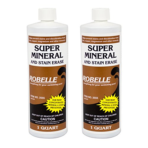 Robelle 1-Quart 2-Pack Super Mineral and Stain Erase, Pool Metal Remover, Stain Remover, Made in USA