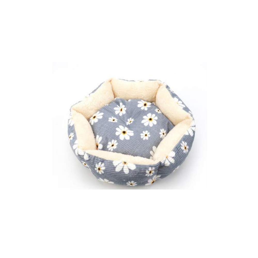 Coussin rond bleu pour animaux de 11cm d'épaisseur pour son confort