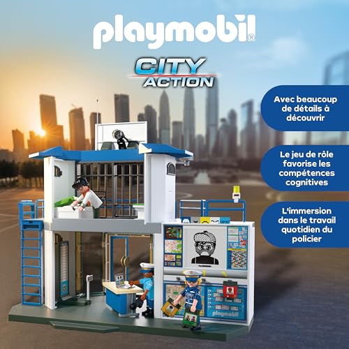 Playmobil 71874 Poste de police avec salle de recherches Les policiers - vue 5