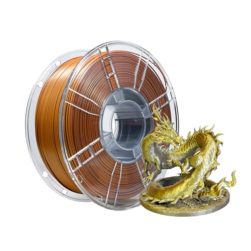 Image of iBOSS 3D Printer Filament, Tricolor PLA+ Filament 1.75mm Silk Filament Gold-Silver-Copper, 1kg 3D Printing Accessories PLA Plus Filament Multicolor, Dimensional Accuracy + /-0.02mm, 2.2lbs /Spool