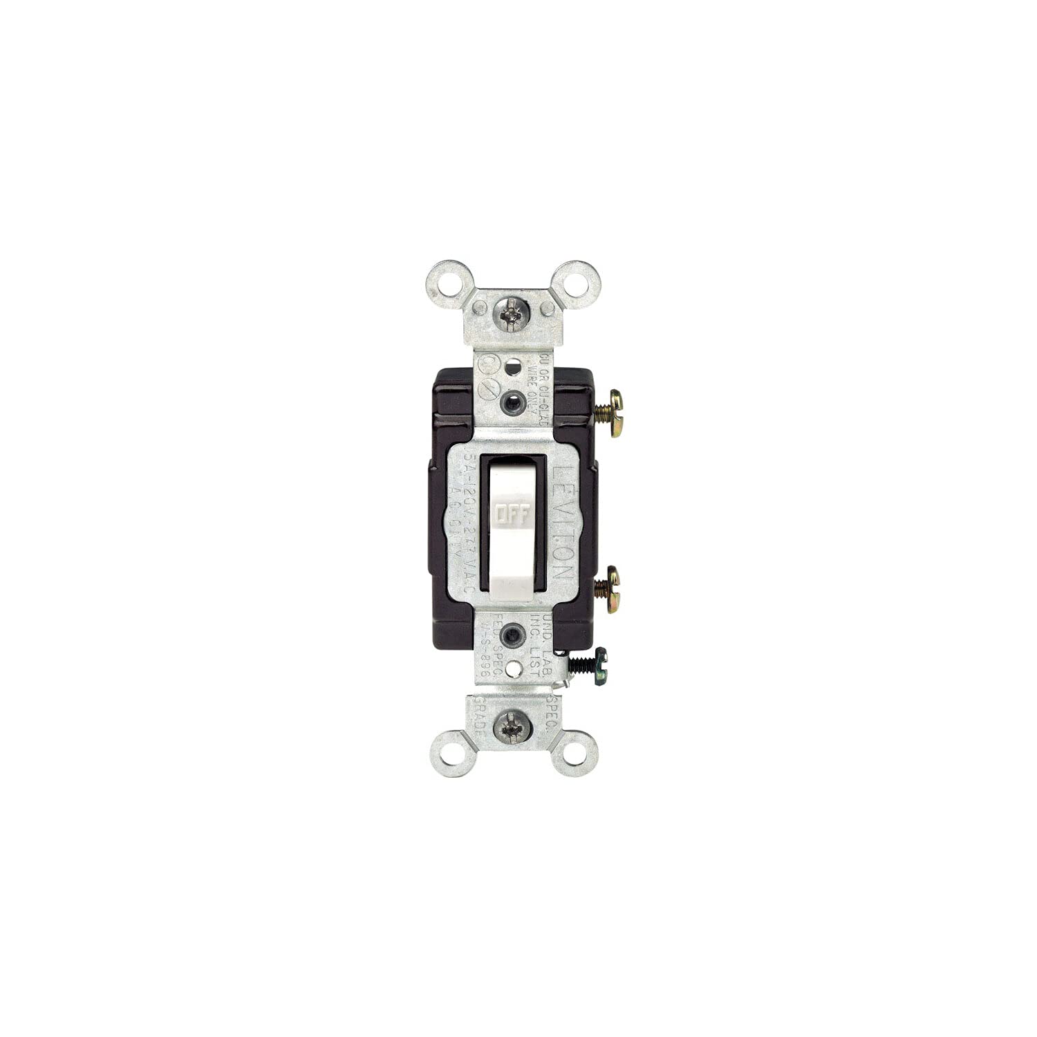 Leviton Mfg Switch Tog Lighted 15A Wht C22-05501-Lhw
