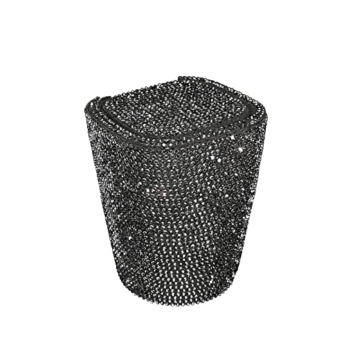 ikasus Car Ashtray LED Lights with Cover Windproof and Odor-Proof Bling Bling Diamond-Encrusted Detachable Mini Car Trash Can Car Accessories for Vehicles Office Home Outdoor (Black)