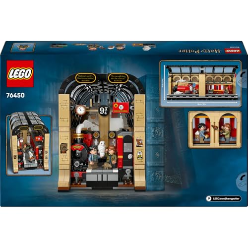 LEGO Harry Potter Kitaplık Dekoru: Hogwarts Ekspresi 76450-10 Yaş ve Üzeri Harry Potter Hayranı Çocuklar için Yaratıcı Sergilenebilir Oyuncak Yapım Seti, Doğum Günü Hediyesi (832 Parça)