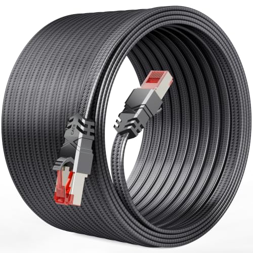 Tesmax CAT 8 Lan Kabel 25 meter,40Gbps Hochgeschwindigkeits mitRJ45 Stecker – Ansicht 1