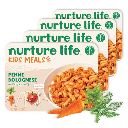 Image of Nurture Life Kids Meals, Healthy Toddler, Kid & Baby Food 4 Meal Pack, Pasta Penne Bolognese w /Carrots, Hidden Veggies, Freshly Made Organic Focus, Ready to Eat Meals & Snacks, Refrigerated Delivery