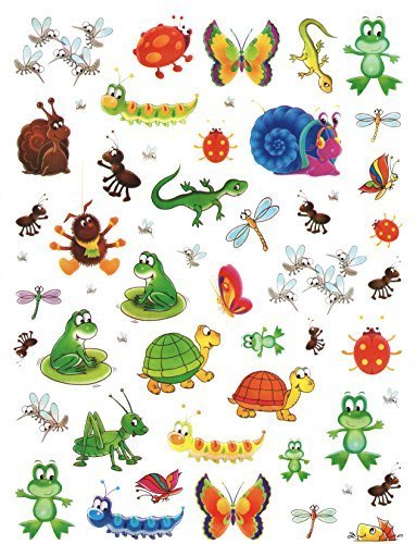 Insect and Reptile Stickers (57 Stickers, 1-1)
