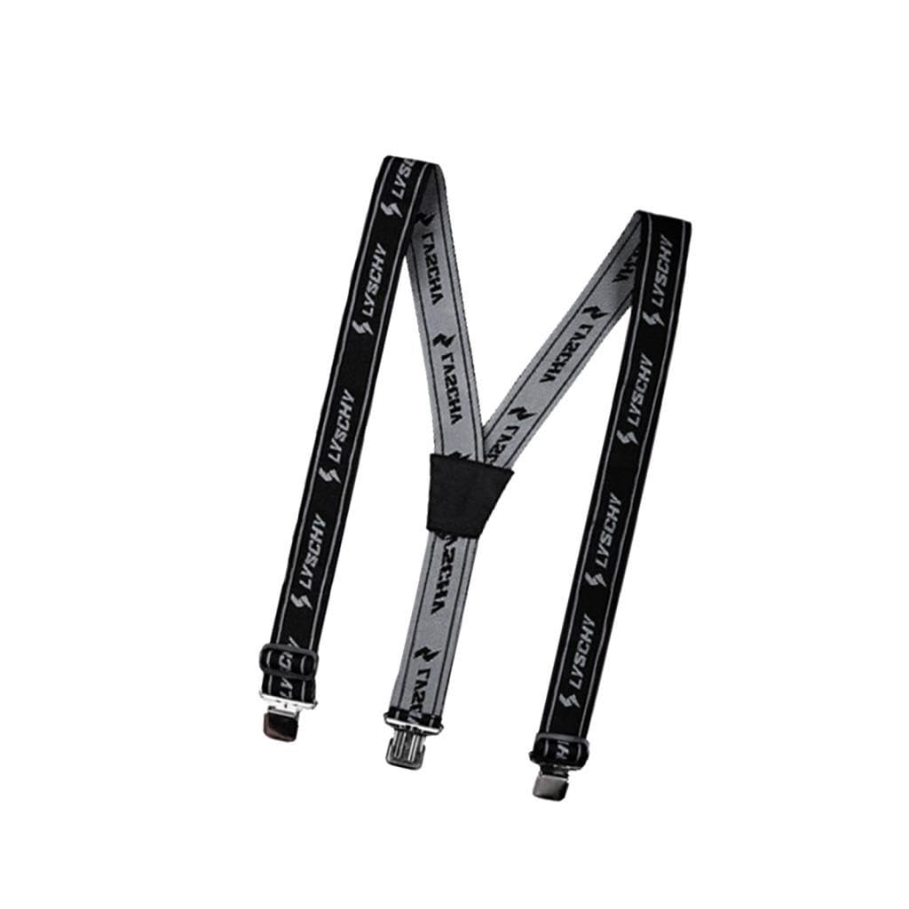 ATORSE Y-Back Shape Adjustable Straps Clip-On Elastic Pant Suspenders Black M-picture-28
