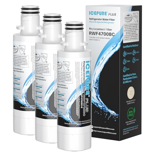 Image of ICEPURE PLUS ADQ747935 LT1000PC NSF /ANSI 53 Certified Refrigerator Water Filter, Remove Lead, Replacement for LG LT1000P /PC /PCS, MDJ64844601, ADQ74793501, LFXS26973S, LMXS28626S, 46-9980, 3PACK