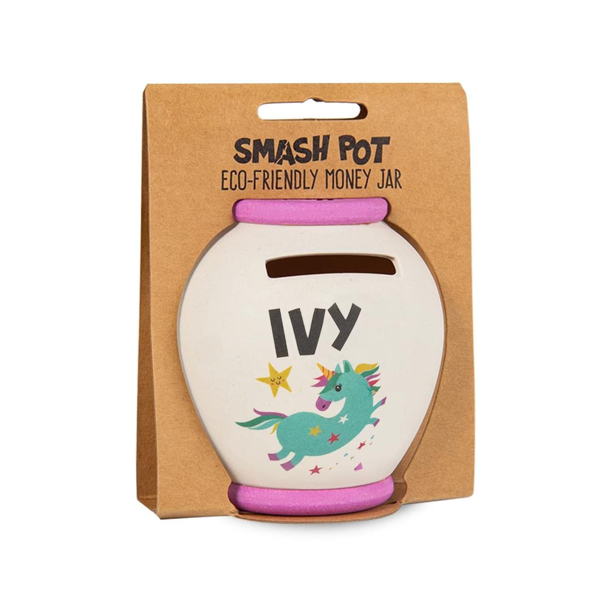 History & Heraldry Personalised Bamboo Smash Pot Money box (Ivy)