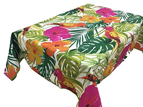 CIRAD Manteles Tropical Estampados Antimanchas Colores Primaverales Decoracion Hogar (240 x 150 cm)
