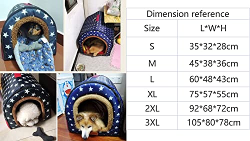 Extra großes Hundebett, Iglu-Hundehaus mit Dach, XL, Labrador, beruhigende Zwinger, wasserdicht, Anti-Angst, faltbare Katzenhöhle, Haustiernest für Welpen/Kätzchen