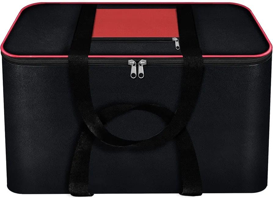 Vantage Moisture Proof Nylon Large Size Underbed Storage Bag for Clothes – Pack of 1, Red, 54 x 46 x 28 cm – Foldable Organizer-image-28