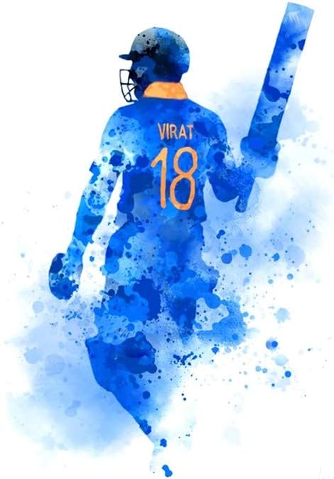 Divine Designs™ PVC Vinyl Self-Adhesive Virat Kohli Celebrate Vinyl Wall Stickers for Living Room, Bedroom, Office Wall Decoration (22 X 29 INCH) Pack 1