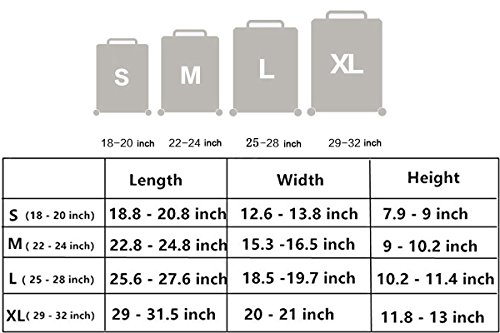 Travel Rolling Luggage Cover Cute 3D Luggage Protector Suitcase Cover (Bad Cat 02, L) #TOP6