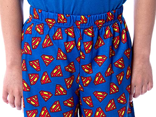 DC Comics Big Boys' Superman Logo Short Sleeve Pajama Short Set3