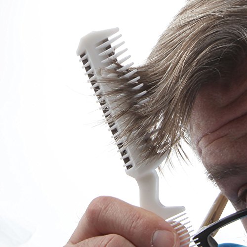 Trenton Gifts Universal Unisex Home Hair Cutting Razor Comb | Get The Perfect Cut At Home | 6 Double Edge Metal Blades