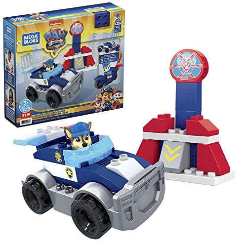 MEGA GYJ00 - MEGA Bloks Paw Patrol Polizei Bauset mit 31 Bausteine, Spielzeug-Set für Kinder ab 3 Jahren