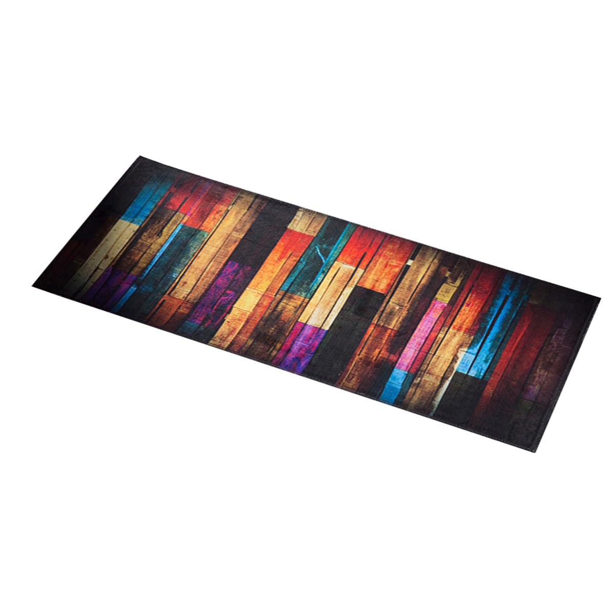 Alfombra de baño antideslizante que evita resbalones con estampado de madera 40x100 cm