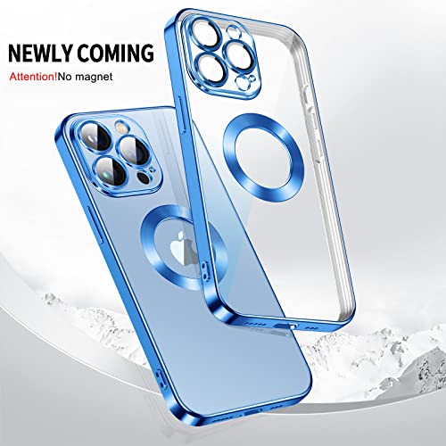 Clear Case For Iphone 13 Pro Max | Soft Tpu Electroplated Frame Transparent Back Cover | Drop Tested Protective, All-Round Lens Protection Shockproof Full-Body Cover Case For Iphone 13 Pro Max #TOP3