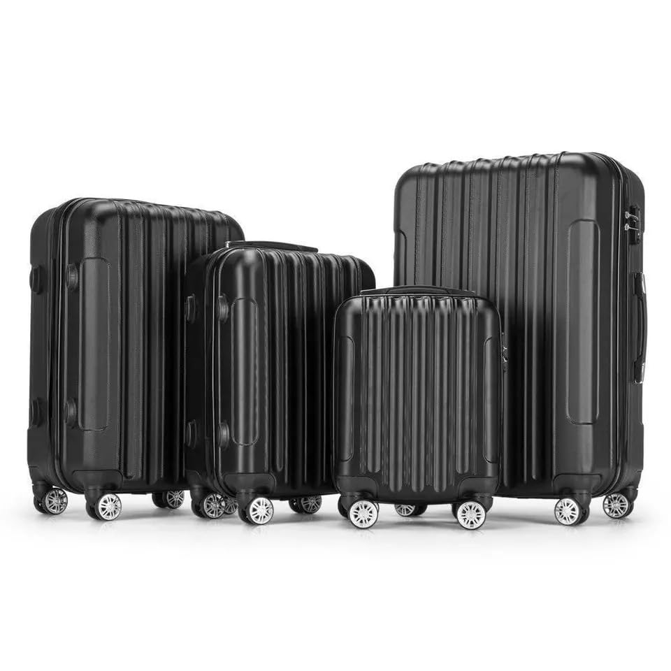 VcJta 4-Piece Hardside Suitcase Luggage Set with TSA Lock Spinner Wheels for Travelers - Black3
