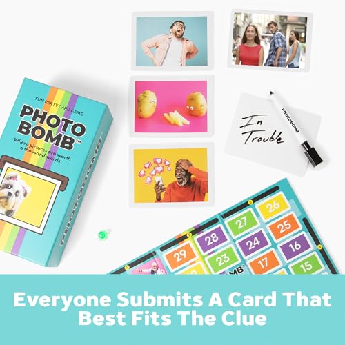 Photobomb, juego de mesa con 125 cartas de imagen y tablero, para 3 o más jugadores, edades desde 13 años miniatura 4