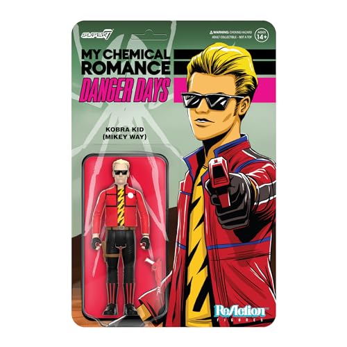 Super7 My Chemical Romance Reaction Figures Wave 01 (Danger Days) - Figura de acción de Kobra Kid (sin máscara)