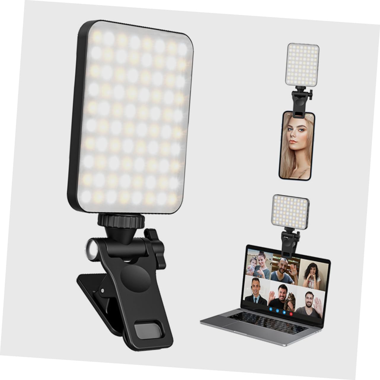 Balacoo Led Ring Light for Phone Selfie Light Clip on Adjustable Brightness for Live Streaming