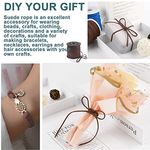 GALEPEE Cordoncino in pelle scamosciata, 90 m, per...