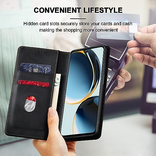 Image of Jasonyu Flip Wallet Case for OnePlus Nord N30 5G,Black