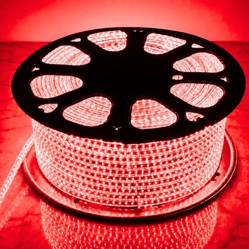 Image of COXO 3 Meters LED Rope Light for Decoration - Waterproof Red SMD Cove Light for Ceiling, Home Decor, LED Pipe Light for Diwali, Festival, Indoor, Outdoor Use (Red, 3 Meter)