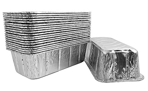 Pactogo 2 lb. Disposable Aluminum Foil Loaf Bread Baking Pan 8.6
