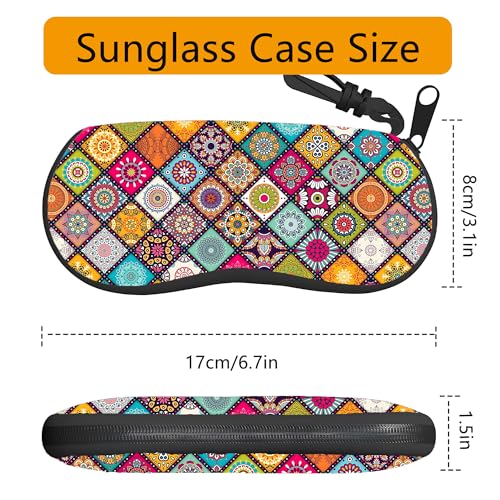 Image of Sunglass Case Soft Glasses Case 2 Pack Eyeglass Case With Hook Sunglass Organizer For Women