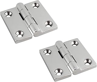 ISURE MARINE 2pcs Stainless Steel Boat Marine Cast Door Hatch Compartment Butt Floor Hinge 1-1/2