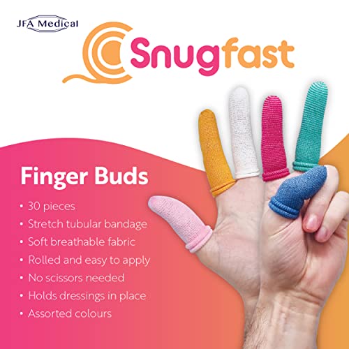 Snugfast Fingerpflaster, Fingerlinge, Fingerschützer, Fingerbandage, Fingerverband verschiedenen Farben 30 Stück