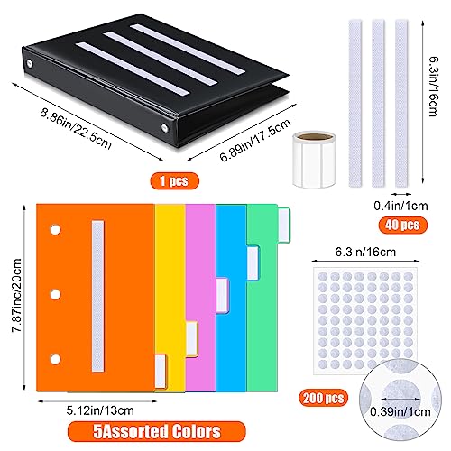 Ctosree 246 Pcs Communication Book Small Tools for Visual Schedule Picture Cards Include 3 Ring Binder Dividers 100 Adhesive Labels 5 Card Dividers for Kids ADHD(Multi Color) - Image 4