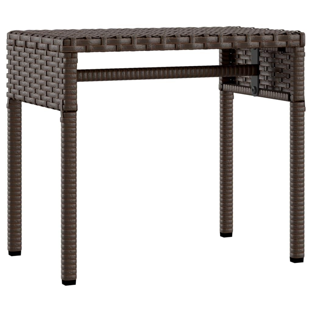Lettino prendisole con tettuccio parasole e tavolo marrone, in polyrattan, regolabile con imbottitura, resistente alle intemperie, per giardino, terrazza, balcone e piscina, sdraio ergonomico
