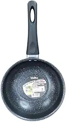 Frigideira Antiaderente Indução Pequena 18cm Ovos Panqueca Omelete Saltear Leve Alumínio Reforçado Profissional Cozinha Preta
