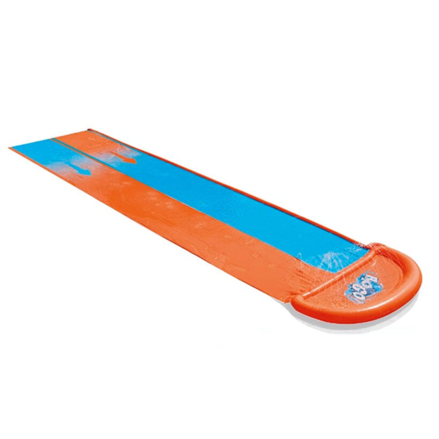 Tradineur - Pista Deslizante Hinchable Doble Carril 488 x 138 cm, tobogán de Agua, PVC, Dos carriles para Carreras, con rociadores, Deslizante, resbaladizo, jardín, Aire Libre
