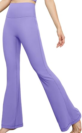 kiobrvhe Womens Yoga Pants High Waisted Yoga Leggings Tummy Control Workout Flare Soft Workout Gym Leggings