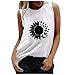 Yowablo Casual imprimé série en Vrac Mode Tournesol sans Sommeil réservoir supérieur pour Femmes Chemisier pour Femmes T-Shirts