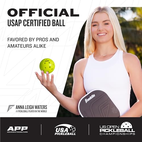 Image of Franklin Sports X-40 Outdoor Pickleballs - Official Ball of USA Pickleball, APP Tour + US Open - Regulation Size