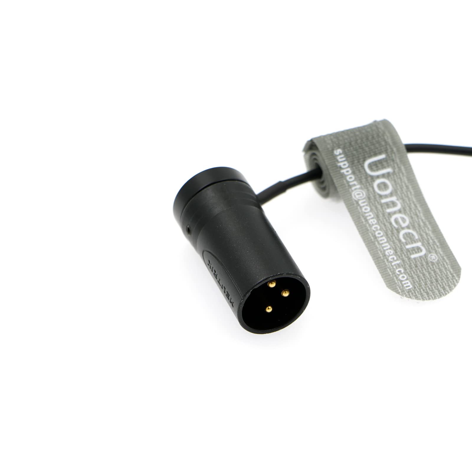 Uonecn Kabel audio Low-Profile 3 Pin XLR wtyczka do gniazda kabel do mikrofonów, aparatów, mikserów, nagrywarek 30 cm