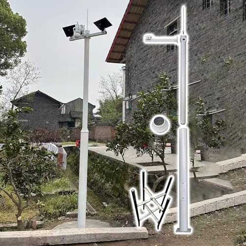 Poteau d'éclairage public solaire réglable pour sécuriser les grands jardins et parkings