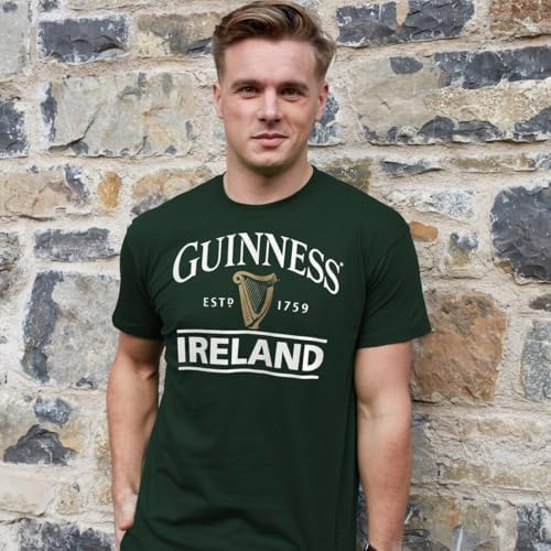 Guinness Bottle Green Ireland Harp Logo Tee Shirt image 4
