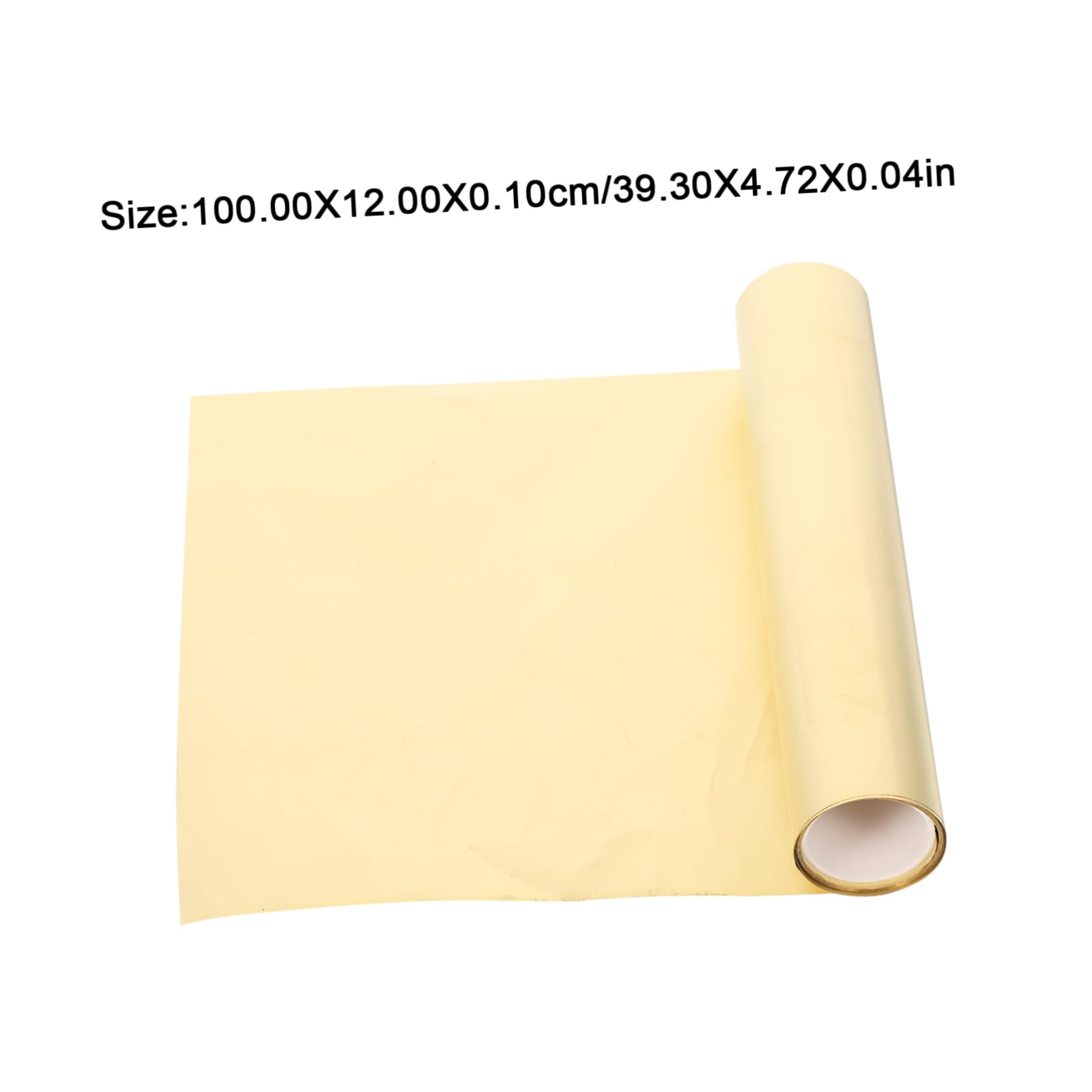 PRETYZOOM 1 Roll Sheet Brass Foil Board Foil Plate Craft Foil Crafts Foil Craft Brass Plate Yellow