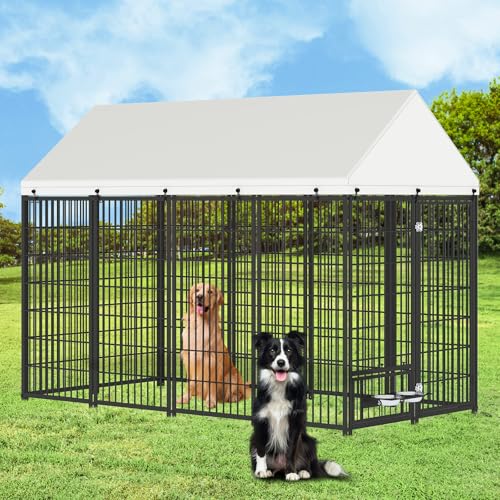 Rovibek Outdoor Dog Kennel 7.9x4.1x5.9 Ft, Dog Kennels Outdoor with