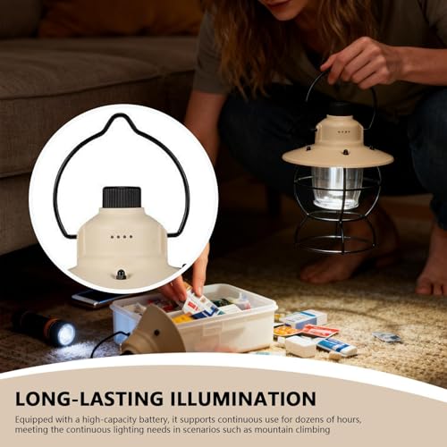 Lanterne électrique de camping LED rétro à 3 modes pour jardin